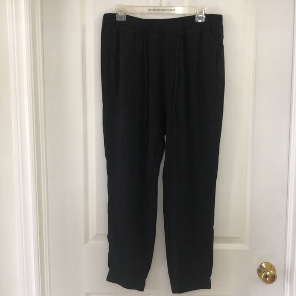 Zara Paperbag Joggers with pockets, Lg. drawstring waist elastic cuffs NWT 10/10 - Picture 3 of 9